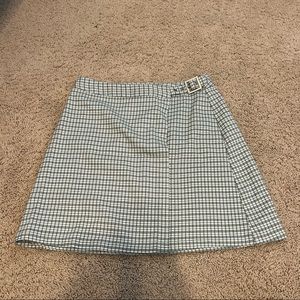 Brandy Melville green plaid skirt. One size but fits small.